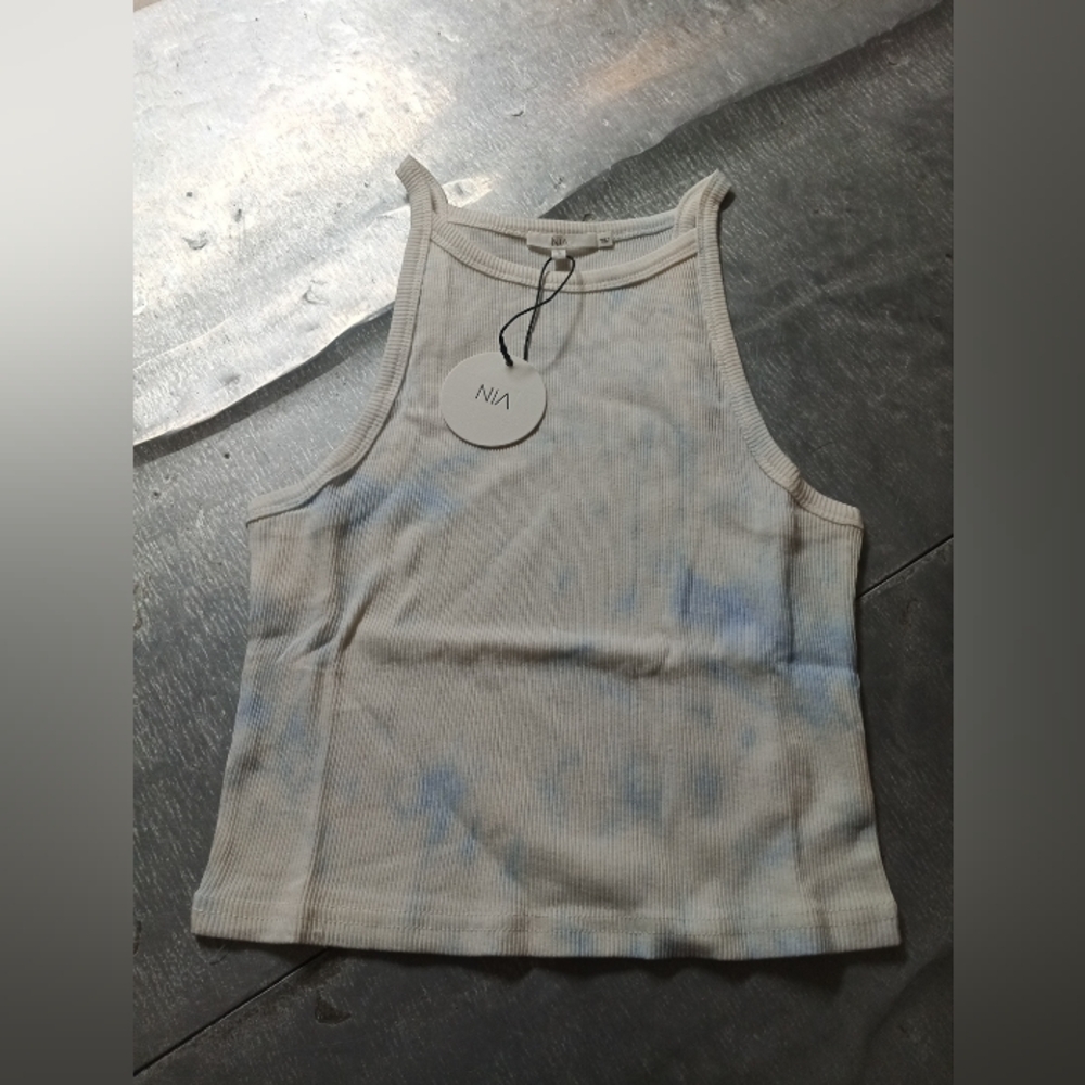 NIA  NWT 100% cotton Tie Dye High Neck Tank Top Size Small